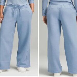 NWT Lululemon Scuba Mid-Rise Wide Leg Pant Blue‎ Willow SIZE XL